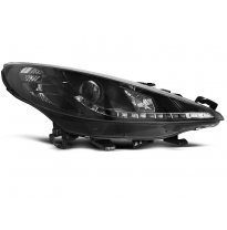 Peugeot 207 05.06-06.09 Faros Delanteros Luz Diurna Fondo Negro