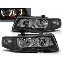 Faros Delanteros Angel Eyes Seat Leon / Toledo 04.99-08.04 Fondo Negro