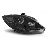 Seat  Leon Altea Toledo 06.05-09 Faros Delanteros Luz Diurna Fondo Negro