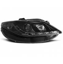 Seat Ibiza 6j 06.08-12 Faros Delanteros Luz Diurna Fondo Negro