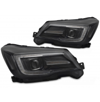 FAROS DELANTEROS DE XENÓN CON TUBO DE LUZ LUZ DIURNA NEGRO PARA SUBARU FORESTER IV 13-18