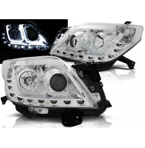 Faros Delanteros Luz Diurna Toyota Land Cruiser 150 09-13 Tube Light Cromado