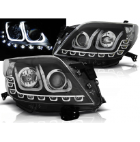 Faros Delanteros Luz Diurna Toyota Land Cruiser 150 09-13 Tube Light Negro