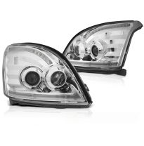 Faros Delanteros Toyota Land Cruiser 120 03-09 Tube Light Intermitentes Dinamicos Chrome