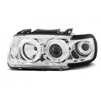 Faros Delanteros Angel Eyes Vw Polo 6n 10.94-09.99 Hatchback Angel Eyes Cromados