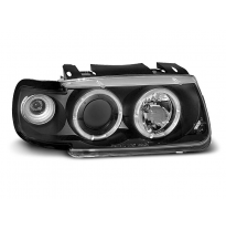 Faros Delanteros Angel Eyes Vw Polo 6n 10.94-09.99 Hatchback Fondo Negro