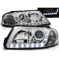 Faros Delanteros Luz Diurna Vw Passat 3bg B5 Fl 09.00-03.05 Cromados