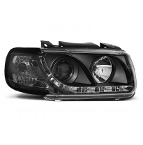 Vw Polo 6n 10.94-09.99 Hatchback Faros Delanteros Luz Diurna Fondo Negro