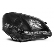 Vw Polo 9n3 04.05-09 Faros Delanteros Luz Diurna Fondo Negro