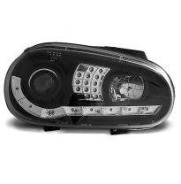 Vw Golf 4 09.97-09.03 Faros Delanteros Luz Diurna Fondo Negro
