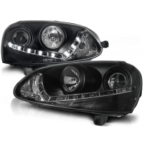 Vw Golf 5 03-08  Xenon D2s Faros Delanteros Luz Diurna Fondo Negro