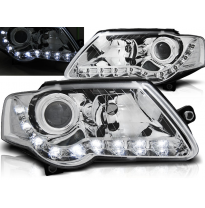 Faros Delanteros Luz Diurna Vw Passat B6 3c 03.05-10 Cromados