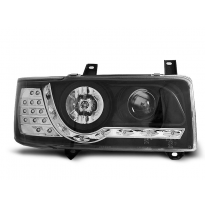 Vw T4 90-03.03 Transporter Faros Delanteros Luz Diurna Fondo Negro Led Indication