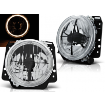 Faros Delanteros Vw Golf Ii 2 08.83-08.91 Cromados Cross Externo