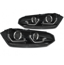 FAROS DELANTEROS VW POLO VI 2G 2017- LED NEGRO con intermitente dinamico