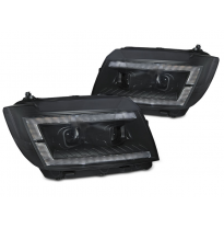 FAROS DELANTEROS FAROS DELANTEROS LUZ NEGRO DRL para VW CRAFTER II 2017- con intermitente dinamico