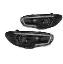 FAROS DELANTEROS FAROS DELANTEROS LED NEGRO para VW SCIROCCO 08-04.14 con intermitente dinamico