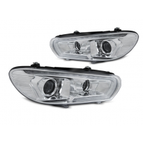 FAROS DELANTEROS FAROS DELANTEROS XENON LED CROMADO para VW SCIROCCO 08-04.14 con intermitente dinamico
