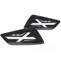 INTERMITENTE DELANTERO LED NEGRO BRILLANTE PARA VESPA GTS / GTV 300cc