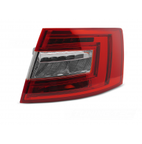 PILOTO TRASERO LED ROJA BLANCA LADO DERECHO TYC PARA SKODA OCTAVIA III 12-16 LIFTBACK
