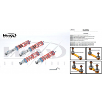 Kit Suspension Regulable Altura-Dureza V-Maxx Mazda Mx5/Miata 1.6/1.8/1.9/16v   * = Para Bajar Mas De 40 Mm Utilizar Pernos De C