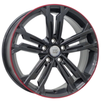 Llanta Wsp Italy VW    R7.5X18 W471 NAXOS ET49 5X112 57.1 ANT.2s LIP RED. +  m
