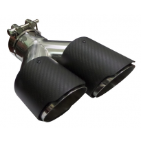 Cola Escape Carbono Universal Doble Izquierda Mod. C003