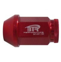 20 Tuercas Cónicas Abiertas M14x1,50 L40, Color Rojo