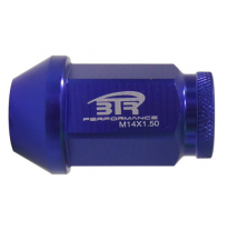 20 Tuercas Cónicas Abiertas M14x1,50 L40, Color Azul