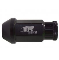 20 Tuercas Cónicas Abiertas M12x1,25 L40, Color Negro