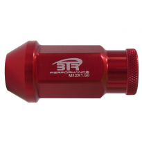 20 Tuercas Cónicas Abiertas M12x1,50 L40, Color Rojo