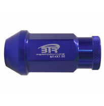 20 Tuercas Cónicas Abiertas M14x1,50 L40, Color Azul