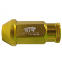 20 Tuercas Cónicas Abiertas M14x1,50 L40, Color Dorado