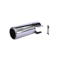 Colas De Escape Redondas Cromadas -Entrada 57mm, Salida 60mm, Longitud 160mm