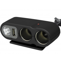 Enchufe Mechero 2 Salidas+usb (On/Off+luz Control)