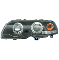 Faros Delanteros Kl Bm 3 E46 2drs 99-02 Black + Halo
