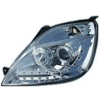 Faros Luz Diurna Fo Fiesta Vi 4/02-8/08 Chrome + Motor