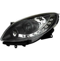 Faros Tipo Audi Set Renault Twingo Ii 07- Negro + Luz Diurna