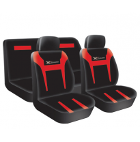 Kit Fundas P/Assientos X Tuning Rojo (6pcs)
