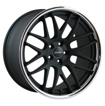 Llanta Emotion Wheels Concave Black Matt Inox 11x19 5 Tornillos