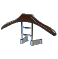 Percha Wood Hanger 45cm Incl 4 Adapters 8/