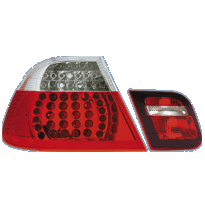 Pilotos Led Al Bm 3 E46 4drs 98-02 Led Red/Clea