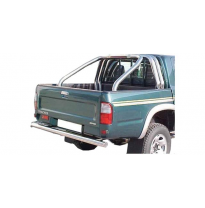 Roll-Bar Doble Con Luz Acero Inoxidable Navara D40