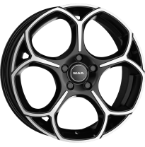 LLANTA MAK MONZA BLACK MIRROR 18 X 7.00 4X108 ET35 BUJE: 65,1