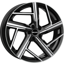 LLANTA MAK QVATTRO 21 X 9.50 ET 20 5X112 Buje: 66,45 BLACK MIRROR
