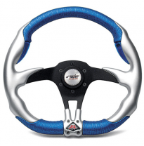 Volante Simoni X4 Aluminio Look Piel Lux Azul