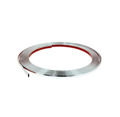 Perfil Decorativo Cromado 7 Mm X 3m   Altium Proteccion Puertas Y Pa