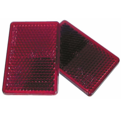 2 Catadióptricos Rojos Adhesivos 57 X 40 Mm Caravaning Green Valley