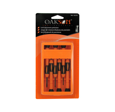 Juego 6 Destornilladores Precisión Plástico Herramientas De Mano  Oakson