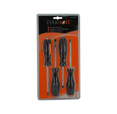 Juego De 4 Destornilladores Herramientas De Mano  Oakson